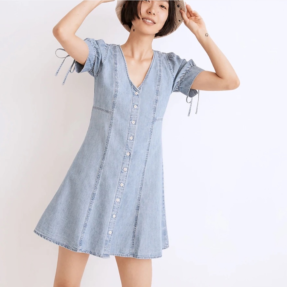 3 for 25! NWT Madewell Button-Front Mini Dress: TENCEL™ Denim Edition size 2